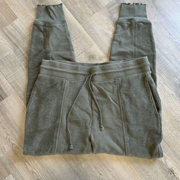 Joie Domanique Jogger Pants L Green Stretch Knit Pockets Fitness Yoga Pull-On - Picture 4 of 9